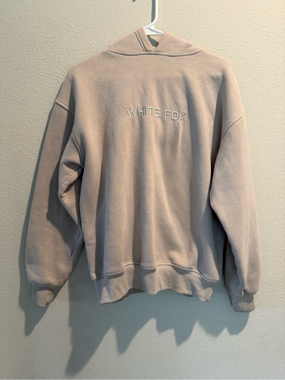 Women’s White Fox Hoodie Light Beige